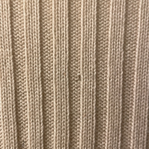 BCBG Cream leather and knit snap button long-sleeve quilted jacket size medium - Picture 8 of 11